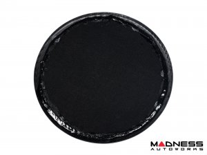 Alfa Romeo 4C Carbon Fiber Speaker Grill Covers - Alfa Logo in White 